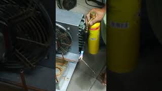 Assembly condensing unit embraco compressor using Mappgas [upl. by Aseeram279]