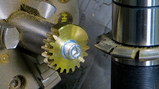 Gear Cutting Using a Mini Mill and a Rotating Table [upl. by Aneehc]