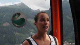 Julia Goerges amp Jarmila Gajdosova play tennis from an Austrian mountain top [upl. by Heti707]