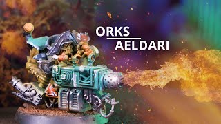 Orks vs Aeldari  A 10th Edition Warhammer 40k Battle Report [upl. by Quinby]