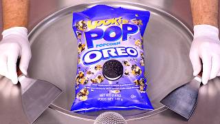 How to make OREO POPCORN Ice Cream Rolls  ASMR no talking [upl. by Aerdnaid]