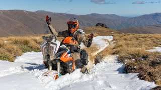 KTM 1290 Super Adventure R vs SPRING SNOW lost footage  Chris Birch [upl. by Anoniw]