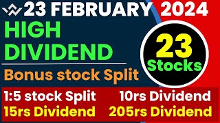 Top 23 stocks announced high dividend bonus share or stock split • dividend in February [upl. by Stephenie]