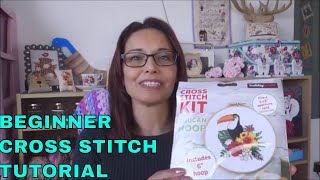 Beginner Cross stitch tutorial How to start with a Cross Stitching kit [upl. by Fast]