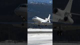 Unbelievable GoAround Dassault Falcon 8X at Engadin Airport 😱✈️ [upl. by Aliakim355]