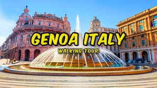 Genoa Genova Italy Walking Tour 2024 4k Ultra HD 60fps [upl. by Ahsataj]