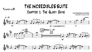 LOUIS DOWDESWELL THE INCREDIBLES SUITE Lead trumpet transcription [upl. by Enelrae136]