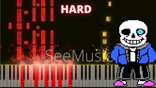 Megalovania HARD  Piano cover Midi download [upl. by Anaik]