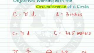 Circumference and Diameter of a Circle and Pi [upl. by Etem]