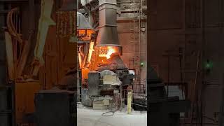 Argon Oxygen Decarburization AOD at Work metaltek metal metalcasting metalmanufacturing [upl. by Whetstone]