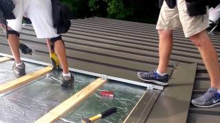 Standing seam roof installation [upl. by Rednave]