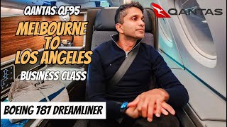 QANTAS Boeing 7879 Dreamliner Business Class Review  Melbourne to Los Angeles LAX  QF95 [upl. by Leland]