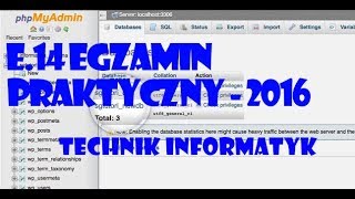 E14 Egzamin praktyczny Technik Informatyk Egzamin zawodowy Czerwiec 2016 Zestaw 2 [upl. by Aivizt]