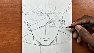 How to draw gojo satoru  ALT  stepbystep [upl. by Linc288]