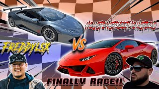 FREDDYLSX TWINTURBO LAMBO VS HOUSTONSTREETMONSTERS TWINTURBO LAMBO [upl. by Eceinahs]