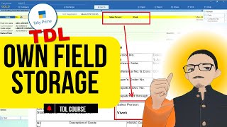 OWN FIELD in Voucher and Print  TALLY TDL COURSE  Free Tally Prime TDL [upl. by Gnuj579]