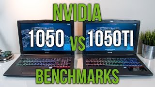 Nvidia 1050 vs 1050 Ti  Laptop Graphics Comparison Benchmarks [upl. by Eehc]