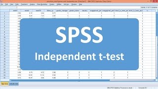 Independent ttest  SPSS Example 1 [upl. by Murtha585]