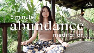 5 Minute Guided Morning Meditation for Abundance 🌿 [upl. by Asik]