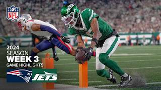 New England Patriots vs New York Jets Game Highlights  NFL 2024 Season Week 3 [upl. by Chadd]