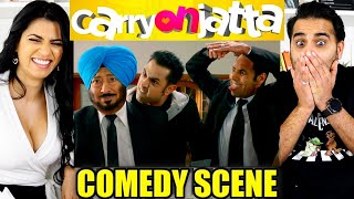 CARRY ON JATTA COMEDY  SAALI GANDI AULAD NA MAZA NA SAWAD  PUNJABI Comedy Scene REACTION [upl. by Aicirtak]