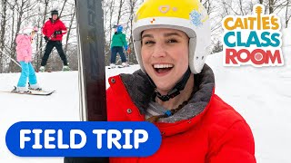 Lets Learn Winter Sports  Caities Classroom Field Trips  Snowy Outdoor Fun for Kids [upl. by Ruel]