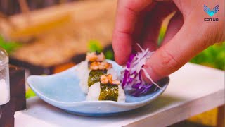 How to Make Miniature Onigiri Salmon  Japanese Salmon Rice Balls [upl. by Minica]