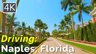 4K Naples FL Driving from Waterside Shops to a Naples Beach Access Point June 2022 [upl. by Neik]