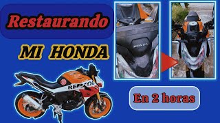 Como Dejar los plásticos de tu Moto Honda Como Nuevos [upl. by Ydnar]