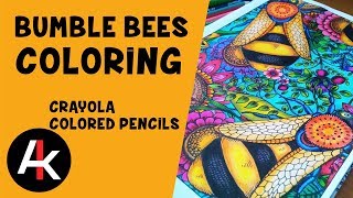 Adult Coloring Book  Bumble Bees [upl. by Blondy]