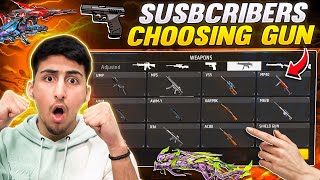 My Subscriber Choosing My Gun😍🤣 Free Fire India [upl. by Dasa]