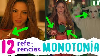 12 REFERENCIAS del video de MONOTONÍA de Shakira con Ozuna [upl. by Tews326]