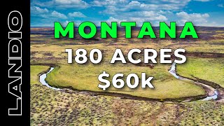 180 Acres of MONTANA Land for Sale with Creek • LANDIO [upl. by Seyler]