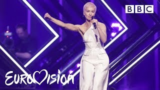 SuRie carries on after stage invasion  quotStormquot Live  United Kingdom  Eurovision Song Contest 2018 [upl. by Nagear]