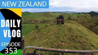 Tractor work and mustering sheep off the hill country  Life in New Zealand Daily Vlog 353 [upl. by Sdlonyer]