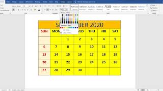 calendar in MS Word  insert table  Easy Learning with Sakshi Agarwal [upl. by Akinajnat]