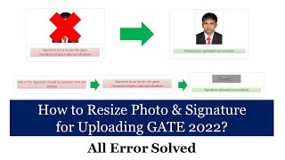 How to Resize Photograph amp Signature for GATE JAM 2023 Resize Signature for Uploading in GATE 2023 [upl. by Neelcaj]