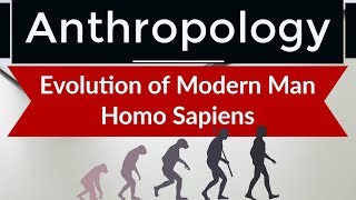 Anthropology  Evolution of Modern Man Homo Sapiens from ancestors  Lectures for IAS optional [upl. by Ashjian]