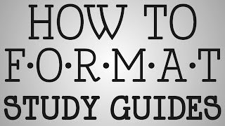 Nursing School  How To Format Study Guides [upl. by Mccreary]