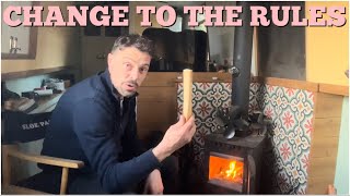 393 Government UPDATE on log burners and OFFGRID ENERGY support  OVALTINE  DIY trim [upl. by Sundstrom827]