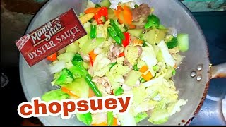 HOW TO COOK CHOPSUEY IN OYSTER SAUCE my simple version [upl. by Haroppizt]