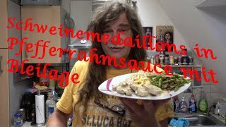 Schweinemedaillons in Pfefferrahmsauce mit Beilage  Der Grilljunky 651 [upl. by Erlond]