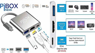 Cheapest USBC to HDMI Adapter 4K 30hz Review  PiBox India USB Type C Adapter🔥 USB C to HDMI [upl. by Alaikim282]