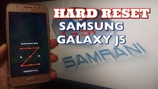 HARD RESET SAMSUNG GALAXY J5  Remove Lock Screen  Pin  Pattern  Password [upl. by Nagard]