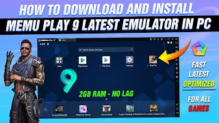 How To Download And Install MEmu PLAY 9 Emulator In PC or LAPTOP  Best Emulator For Low End PC 2024 [upl. by Cally629]