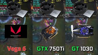 라이젠 4350G vs GTX750Ti vs GT1030 게임 성능 비교 롤 오버워치 배그 [upl. by Suhpoelc]