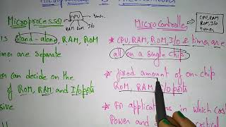 Microprocessor VS Microcontroller  MPC  Lec5  Bhanu Priya [upl. by Ahsircal668]