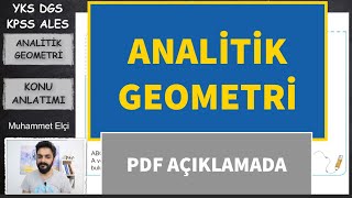 ANALİTİK GEOMETRİ KONU ANLATIMI 2024 YKS DGS KPSS ALES YKS DGS [upl. by Rozalin]