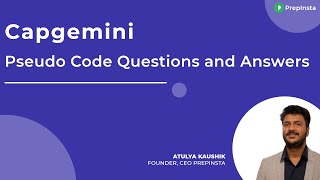 Capgemini Pseudo Code Questions and Answers [upl. by Buyer363]