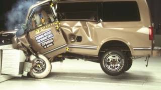 1996 Chevrolet Astro moderate overlap IIHS crash test [upl. by Urania820]